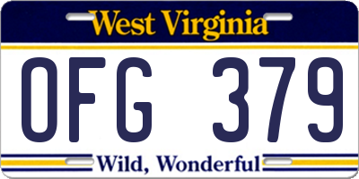WV license plate OFG379