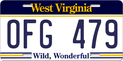 WV license plate OFG479
