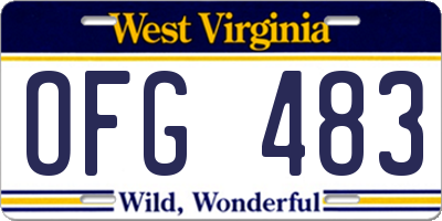 WV license plate OFG483
