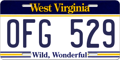 WV license plate OFG529