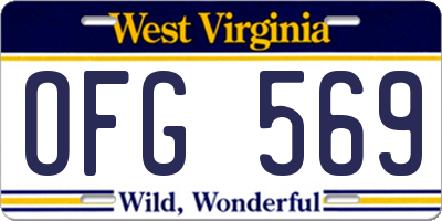 WV license plate OFG569