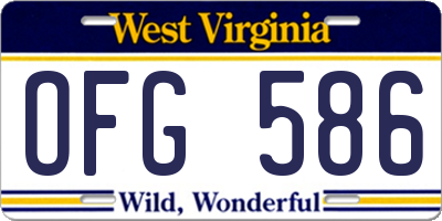 WV license plate OFG586