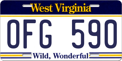 WV license plate OFG590
