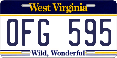 WV license plate OFG595