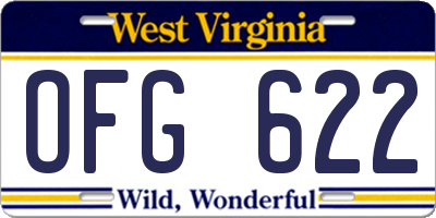 WV license plate OFG622