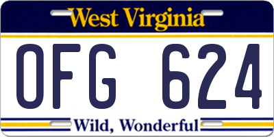 WV license plate OFG624