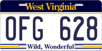 WV license plate OFG628