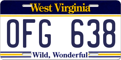 WV license plate OFG638