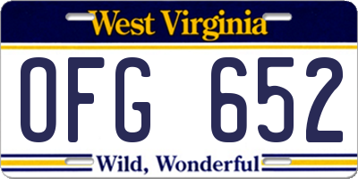 WV license plate OFG652