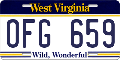WV license plate OFG659