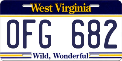 WV license plate OFG682