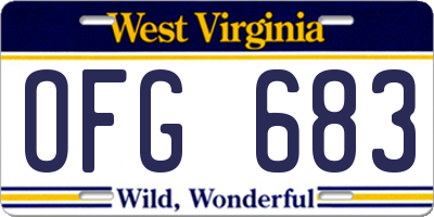WV license plate OFG683