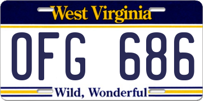 WV license plate OFG686