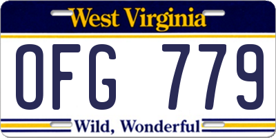 WV license plate OFG779