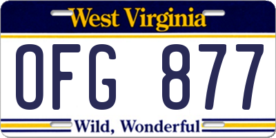 WV license plate OFG877