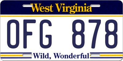 WV license plate OFG878