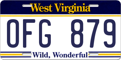 WV license plate OFG879