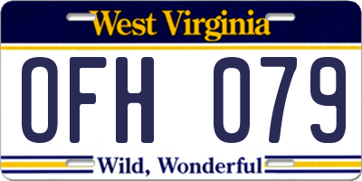 WV license plate OFH079