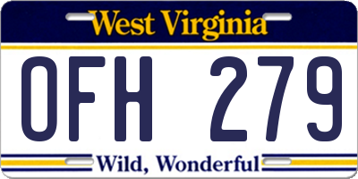 WV license plate OFH279