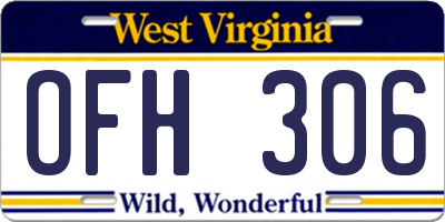 WV license plate OFH306