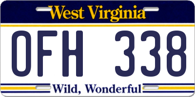 WV license plate OFH338