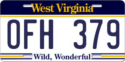 WV license plate OFH379