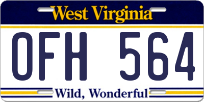 WV license plate OFH564