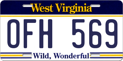 WV license plate OFH569