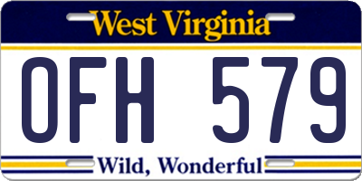 WV license plate OFH579