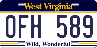 WV license plate OFH589