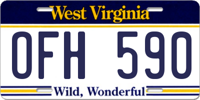WV license plate OFH590