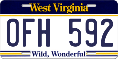 WV license plate OFH592