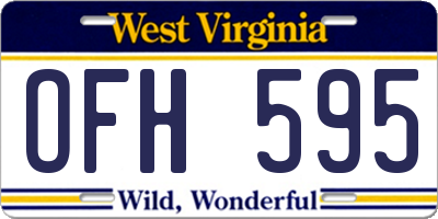 WV license plate OFH595
