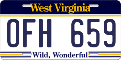 WV license plate OFH659