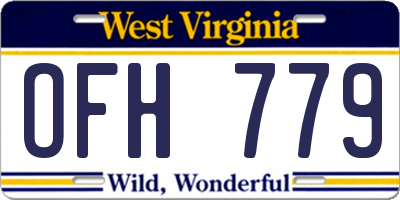 WV license plate OFH779