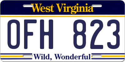 WV license plate OFH823