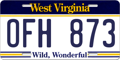 WV license plate OFH873