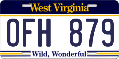 WV license plate OFH879