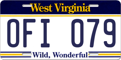 WV license plate OFI079