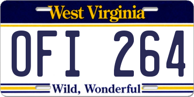 WV license plate OFI264