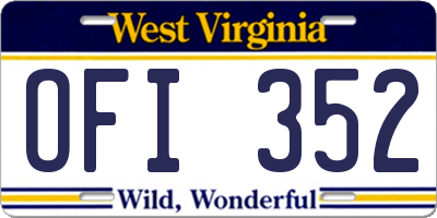 WV license plate OFI352