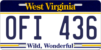 WV license plate OFI436