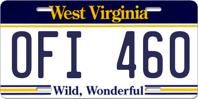 WV license plate OFI460