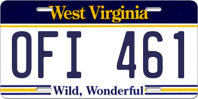 WV license plate OFI461