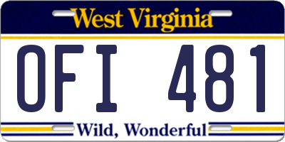 WV license plate OFI481