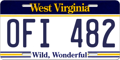 WV license plate OFI482