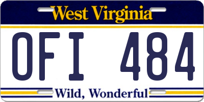 WV license plate OFI484