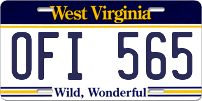 WV license plate OFI565