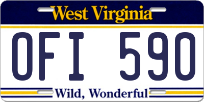 WV license plate OFI590
