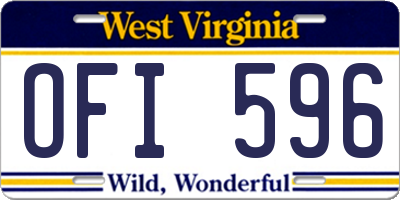WV license plate OFI596